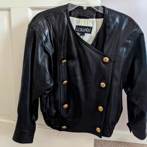 Escada Laurel Black leather jacket.